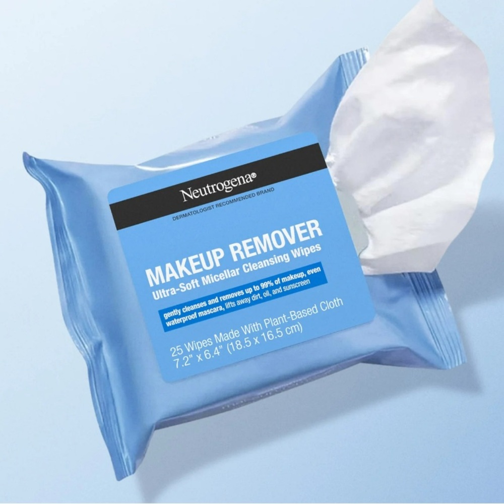 NEW Neutrogena Makeup Remover Wipes, Alcohol-Free Face Towelettes, 25 ct